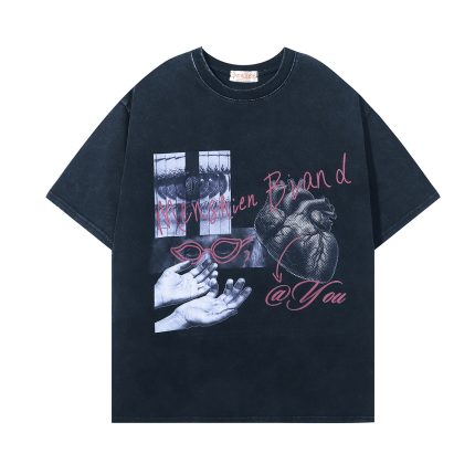 Cultural dark parody T-shirt short sleeved