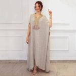Women's Linen Fringe Traditional Long Robe - Image 4